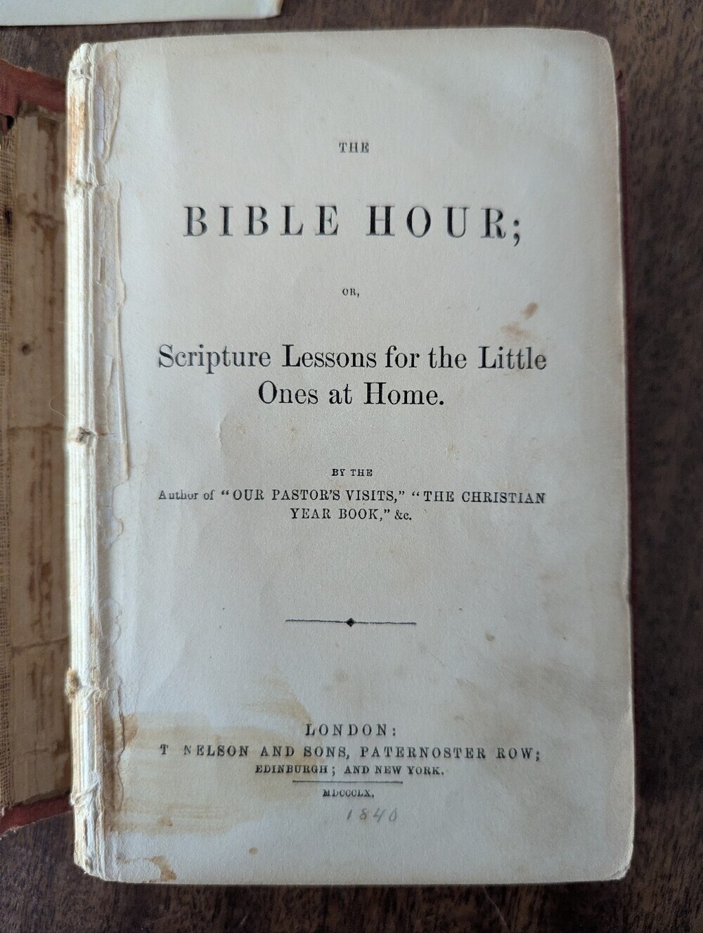 The Bible Hour, 1840